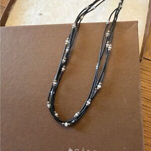 Silpada leather multi strand necklace